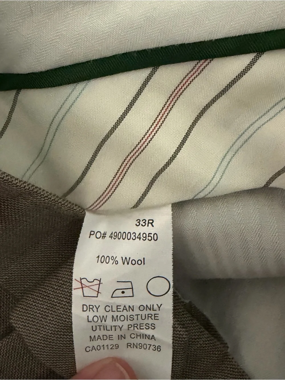Ralph Lauren Men's Two-Piece Suit in Olive